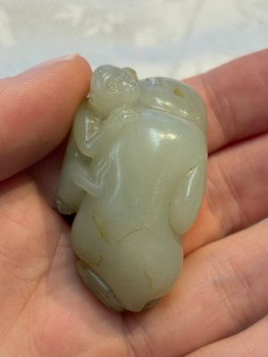 Four Chinese celadon and russet jade carvings, Qing — foto 18
