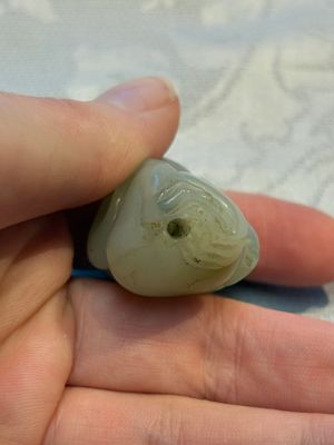 Four Chinese celadon and russet jade carvings, Qing — foto 21