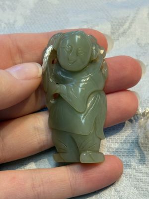 Four Chinese celadon and russet jade carvings, Qing — foto 22