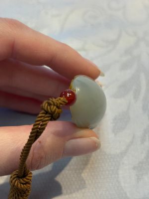Four Chinese celadon and russet jade carvings, Qing — foto 6