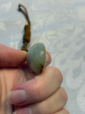 Four Chinese celadon and russet jade carvings, Qing — foto 7