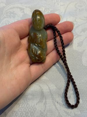 Four Chinese celadon and russet jade carvings, Qing — foto 8