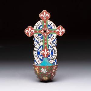 Four Chinese cloisonné crucifixes and a holy water font, 19th C. — photo 4