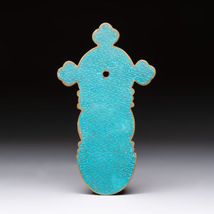 Four Chinese cloisonné crucifixes and a holy water font, 19th C. — photo 5