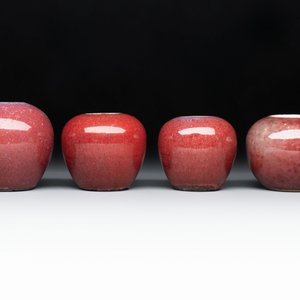 Four Chinese copper-red-glazed water pots, 19th C. — photo 2