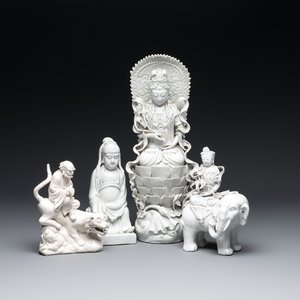 Four Chinese Dehua blanc de Chine figures, He Chaozong 何朝宗 mark, 20th C. — photo 1