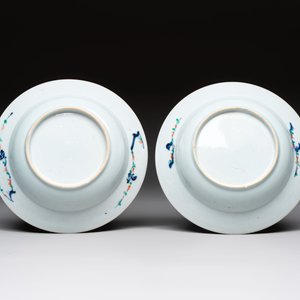 Four Chinese doucai plates with birds among bamboo and floral design, 18th C. — foto 5