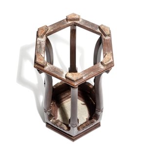 Four Chinese dreamstone and cloisonné inset wood stands, 19/20th C. — 照片 9