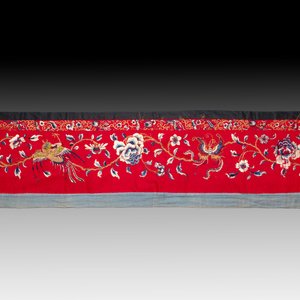 Four Chinese embroidered silk and felt altar panels, 19th C — 照片 4