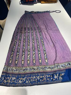 Four Chinese embroidered silk skirts and three yellow 'magua' jackets, 19/20th C. — photo 37