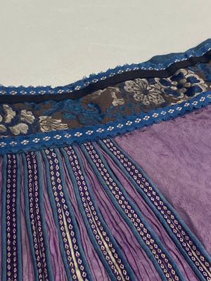 Four Chinese embroidered silk skirts and three yellow 'magua' jackets, 19/20th C. — photo 39