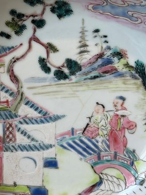 Four Chinese famille rose and iron-red cups and saucers, Yongzheng/Qianlong — photo 57