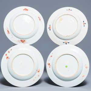 Four Chinese famille rose and verte plates, Kangxi/Yongzheng — photo 2