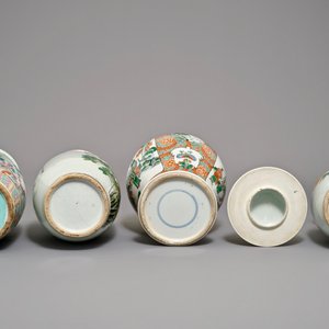Four Chinese famille rose and verte vases, 19/20th C. — photo 6