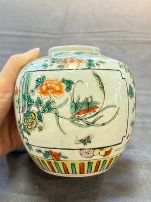 Four Chinese famille rose and verte wares, Zhang Yi Tai Hui 張義泰繪 mark, 19th C. — photo 29