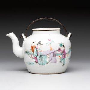 Four Chinese famille rose and verte wares, Zhang Yi Tai Hui 張義泰繪 mark, 19th C. — photo 14