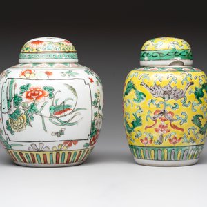 Four Chinese famille rose and verte wares, Zhang Yi Tai Hui 張義泰繪 mark, 19th C. — photo 10