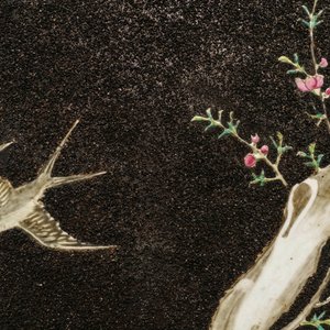 Four Chinese famille rose black gravel-embellished plaques, Qianlong — photo 18