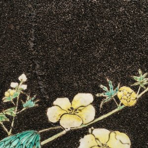 Four Chinese famille rose black gravel-embellished plaques, Qianlong — photo 21