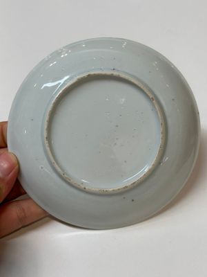 Four Chinese famille rose cups and three saucers with floral design, Yongzheng — photo 25