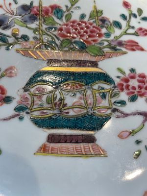Four Chinese famille rose 'flower basket' plates, Qianlong — photo 14