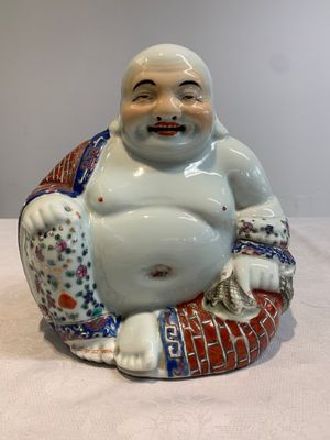 Four Chinese famille rose Milefo Buddhas, Wan Tongshun 萬同順 mark, 20th C. — photo 19