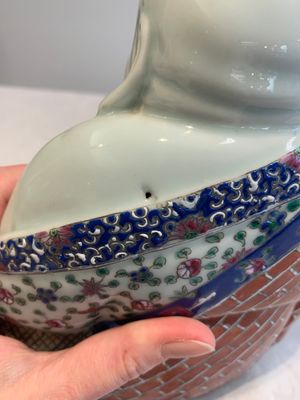 Four Chinese famille rose Milefo Buddhas, Wan Tongshun 萬同順 mark, 20th C. — photo 23