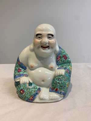 Four Chinese famille rose Milefo Buddhas, Wan Tongshun 萬同順 mark, 20th C. — photo 10