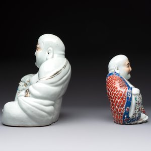 Four Chinese famille rose Milefo Buddhas, Wan Tongshun 萬同順 mark, 20th C. — photo 5