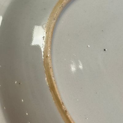 Four Chinese famille rose plates with floral and landscape design — photo 41