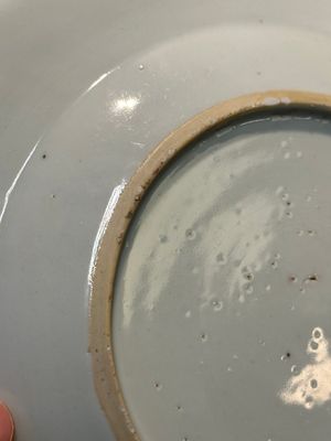 Four Chinese famille rose plates with flowers and animals, Yongzheng/Qianlong — 照片 13