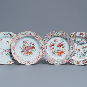 Four Chinese famille rose plates, Yongzheng/Qianlong — photo 1