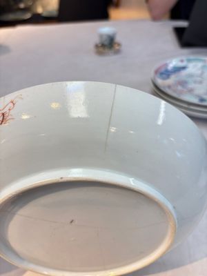 Four Chinese famille rose 'riverscape' plates and five 'flower basket' plates, Qianlong — photo 17