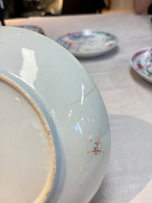 Four Chinese famille rose 'riverscape' plates and five 'flower basket' plates, Qianlong — photo 27