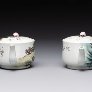 Four Chinese famille rose teapots, Luo Yong Sheng Hao 罗永盛号 mark, 20th C. — foto 5