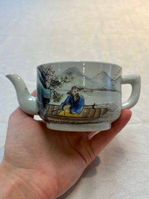 Four Chinese famille rose teapots, Luo Yong Sheng Hao 罗永盛号 mark, 20th C. — foto 14