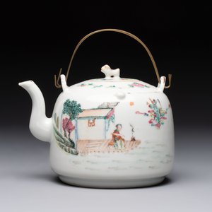 Four Chinese famille rose teapots, Luo Yong Sheng Hao 罗永盛号 mark, 20th C. — foto 14