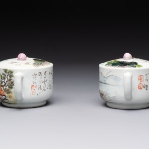 Four Chinese famille rose teapots, Luo Yong Sheng Hao 罗永盛号 mark, 20th C. — foto 3
