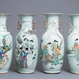 Four Chinese famille rose vases, 19/20th C. — photo 1