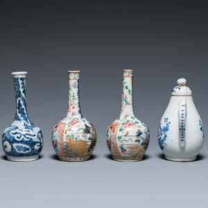 Four Chinese famille rose vases, a bat-shaped bowl and a covered jug, 19th C. — photo 11