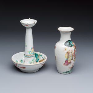 Four Chinese famille rose wares, one with gilt-bronze mounts — foto 5