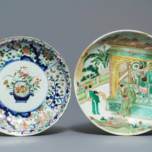 Four Chinese famille verte dishes, Kangxi — 照片 2