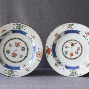 Four Chinese famille verte 'ducks in lotus pond' plates, Kangxi — 照片 6