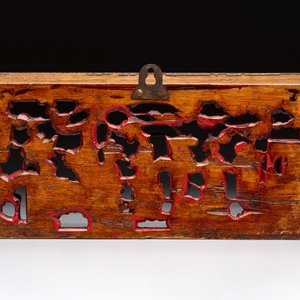 Four Chinese gilt-lacquered carved wooden panels with narrative design, 19th C. — 照片 7