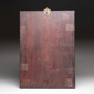 Four Chinese grisaille and iron-red-decorated 'Eight Immortals' plaques with wooden frame, signed Nanshan Laoren 南山老人, dated 1916 — 照片 9