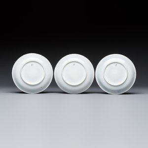 Four Chinese grisaille 'Western subject' cups and nine saucers, Qianlong — photo 10