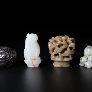 Four Chinese jade carvings, 19th C. — photo 1