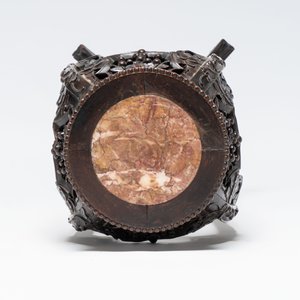 Four Chinese marble-topped hongmu stands, 19/20th C. — photo 8
