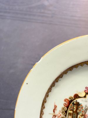 Four Chinese Meissen-style export plates with a hunting scene, Qianlong — 照片 6