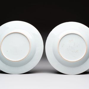 Four Chinese Meissen-style export plates with a hunting scene, Qianlong — 照片 3